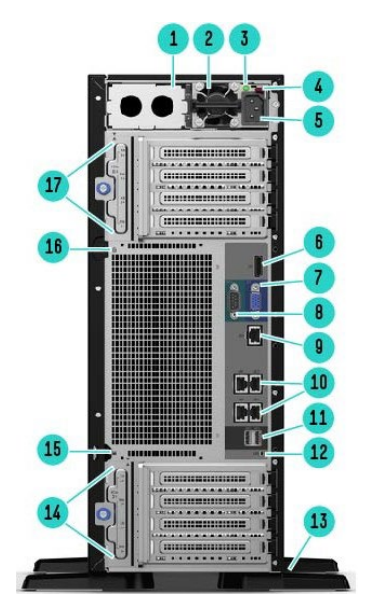 Back View of ProLiant ML350 G10 Server (P21788-371)