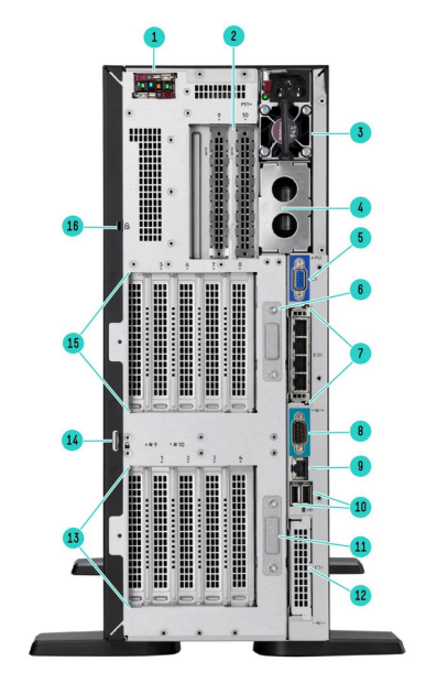Back View of ProLiant ML350 Gen11 Server (P53566-371)