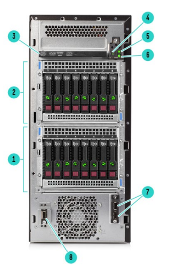 Front View of ProLiant ML110 G10 Server (P21449-371)